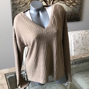 Very J V Neck Sweater Top